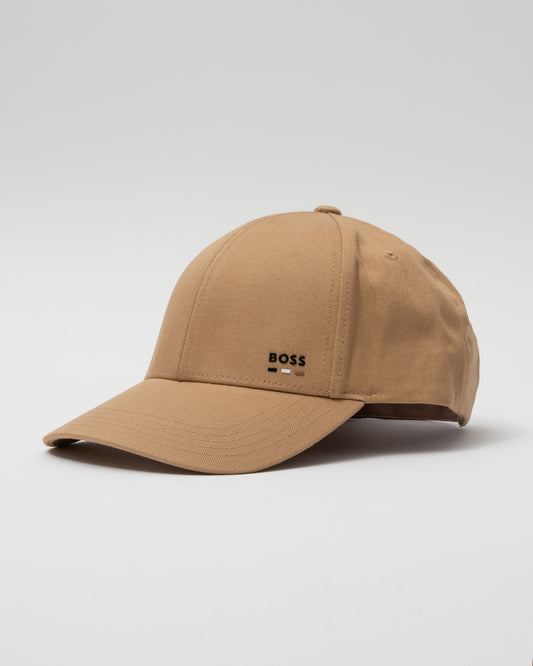 BOSS Orange Zed Stripe Mens Baseball Cap - Medium Beige 260 - CHO - Designer Mens Hats