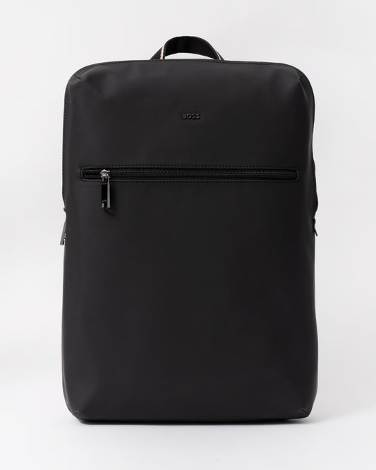 Front of the BOSS Orange Zeph Mens Backpack - Black 001