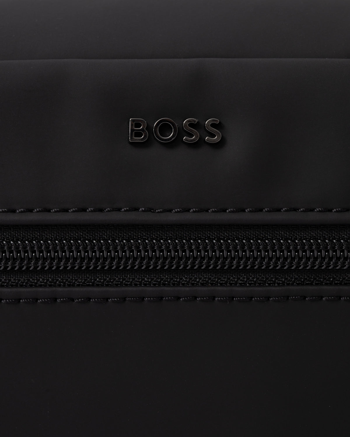 Logo on the BOSS Orange Zeph Mens Washbag - Black 001