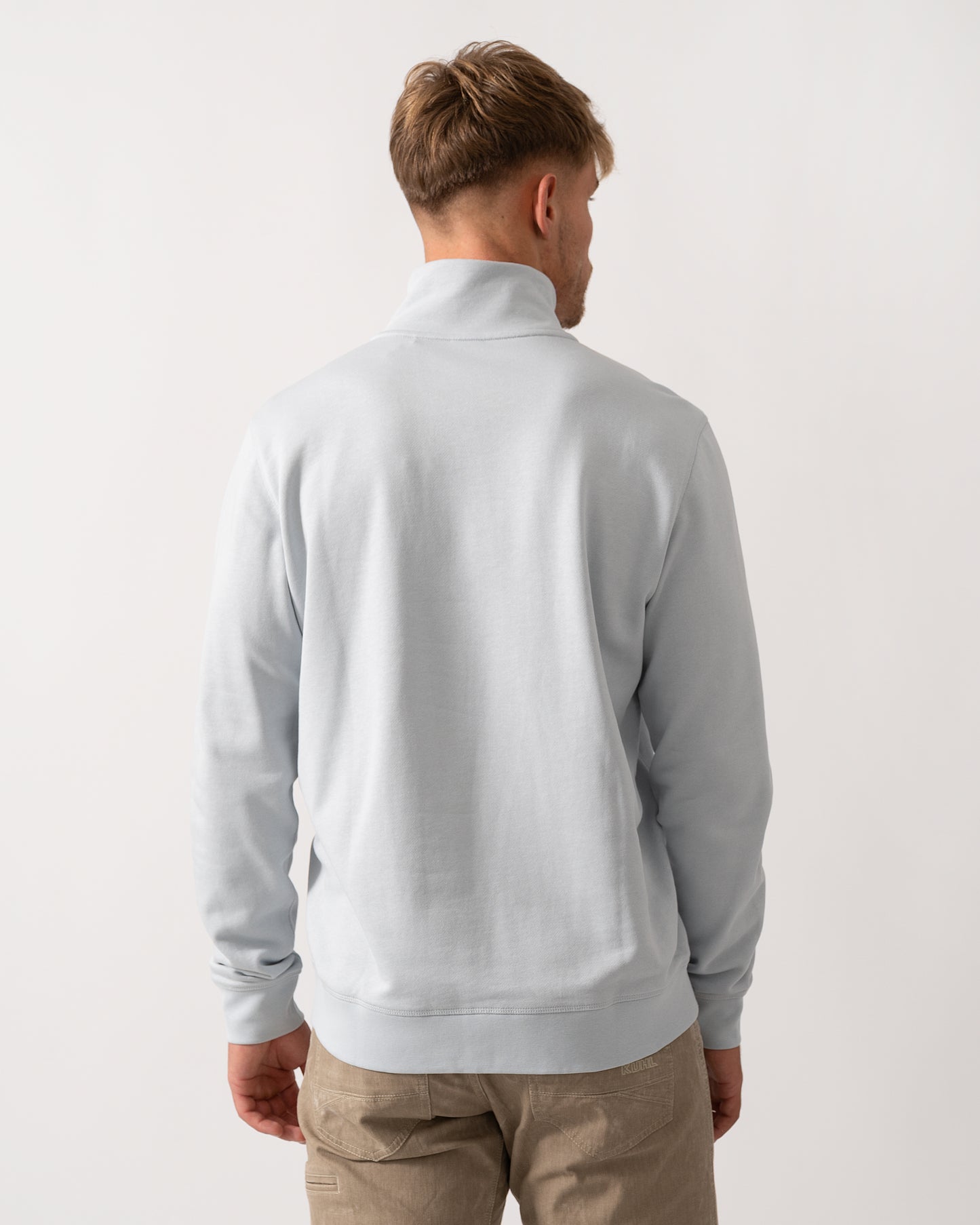 BOSS Orange Zetrust Mens 1/4 Zip Sweatshirt - Light/Pastel Grey 053