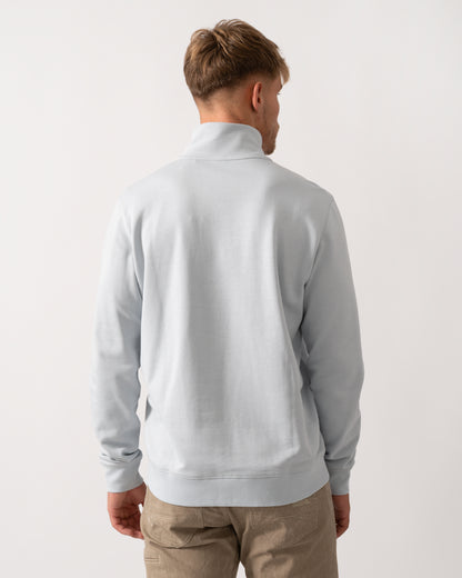 BOSS Orange Zetrust Mens 1/4 Zip Sweatshirt - Light/Pastel Grey 053