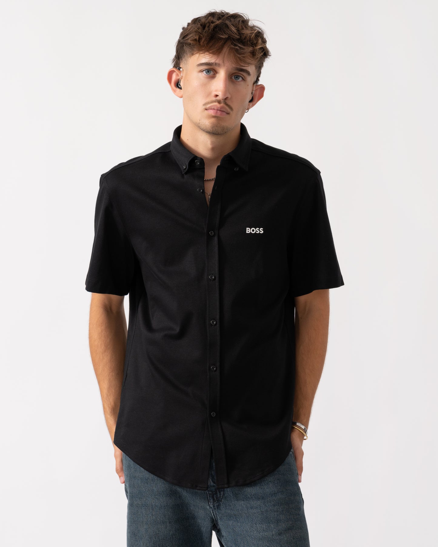 BOSS Green B_Motion Mens Short Sleeve Shirt 50544784 - Black 002