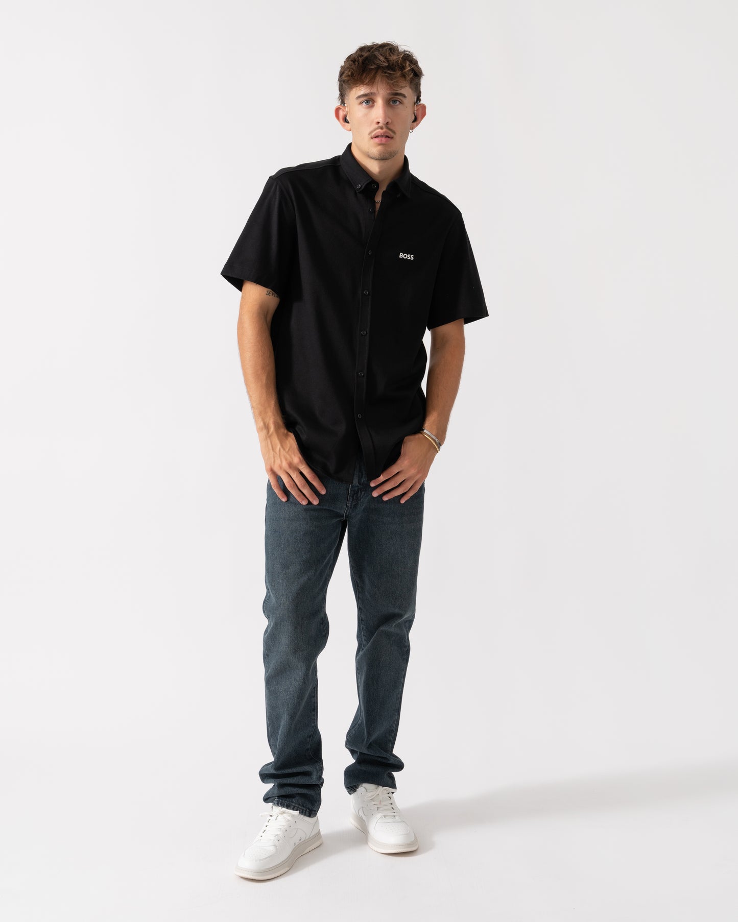 BOSS Green B_Motion Mens Short Sleeve Shirt 50544784 - Black 002