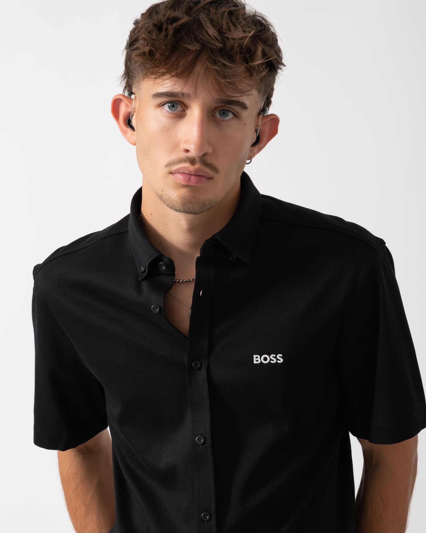 BOSS Green B_Motion Mens Short Sleeve Shirt 50544784 - Black 002