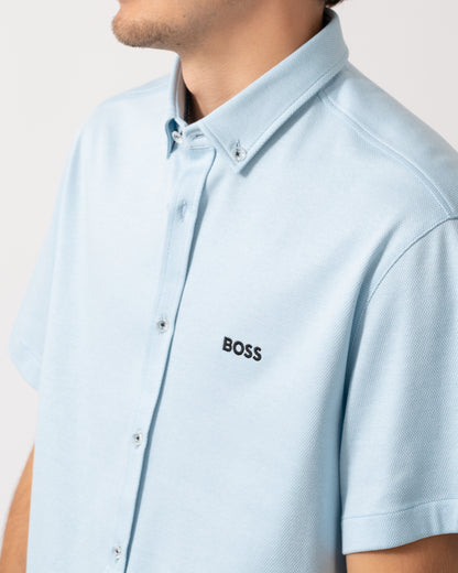 BOSS Green B_Motion Mens Short Sleeve Shirt 50544784 - Light/Pastel Blue 451