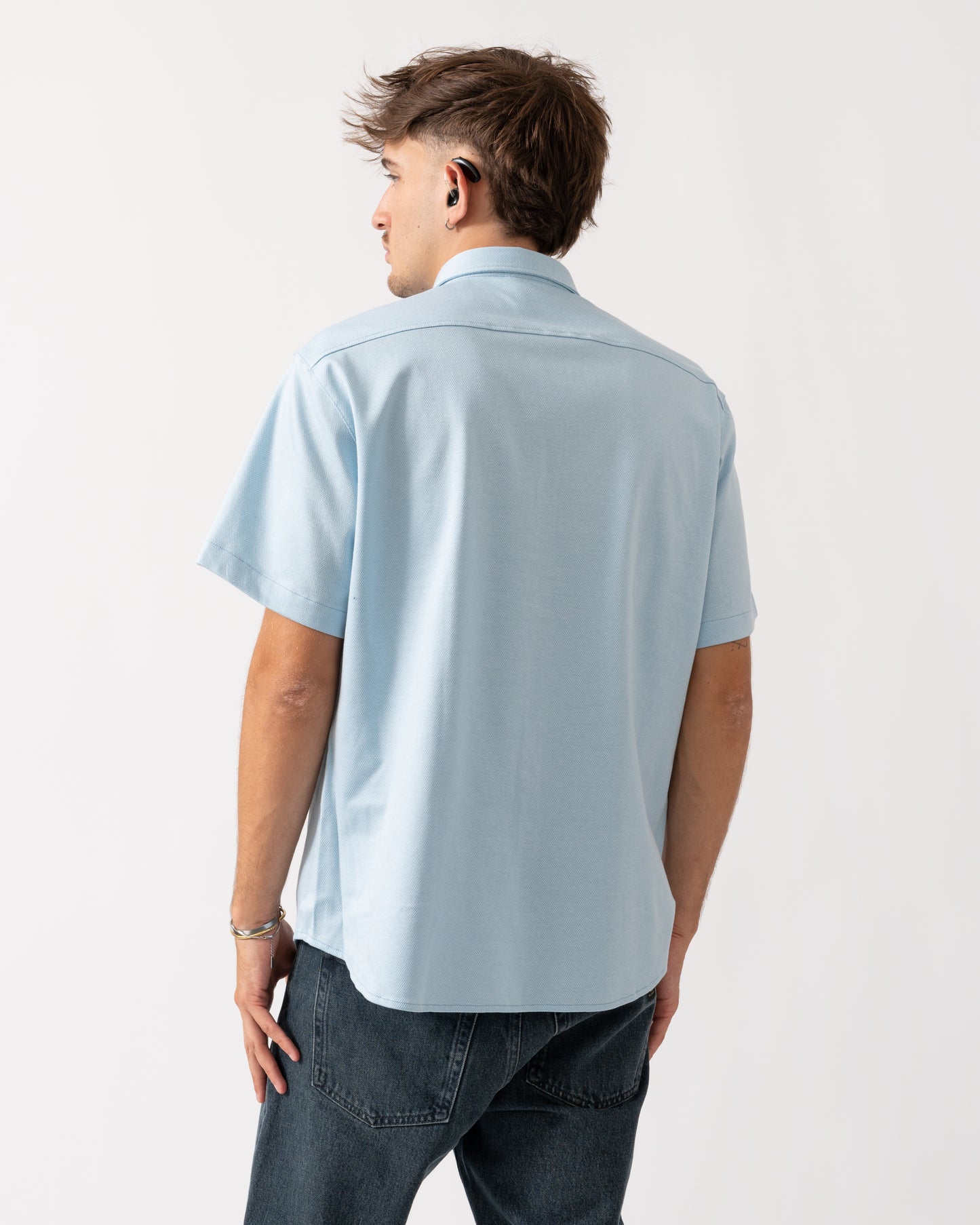 BOSS Green B_Motion Mens Short Sleeve Shirt 50544784 - Light/Pastel Blue 451