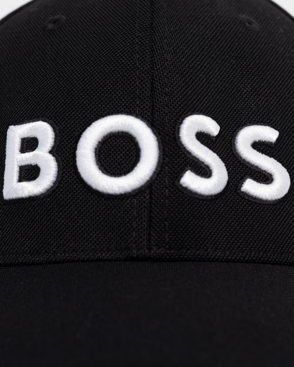 BOSS Green Knitted Six-Panel Cap with Embroidered Logo detail