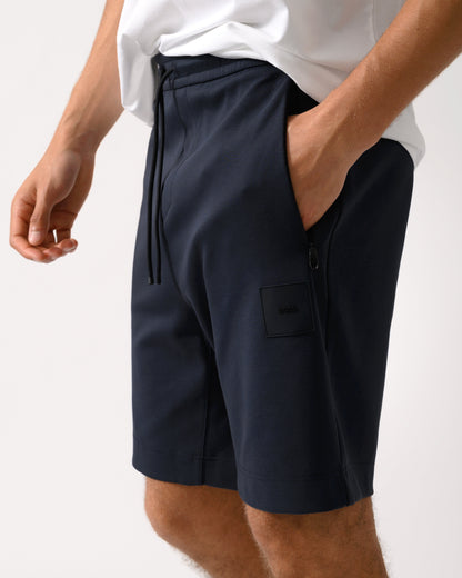 BOSS Green Headlo Rib Mens Shorts - Dark Blue 402