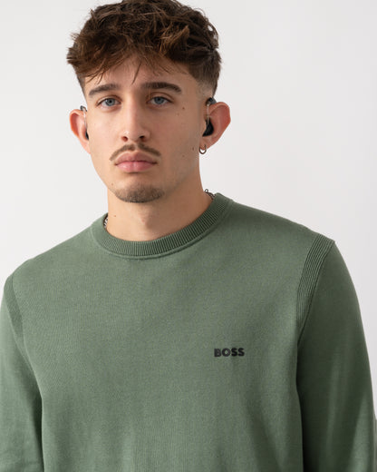 BOSS Green K_Ever-X Mens Crew Neck Jumper - Open Green 358