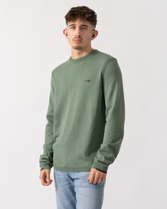 BOSS Green K_Ever-X Mens Crew Neck Jumper - Open Green 358