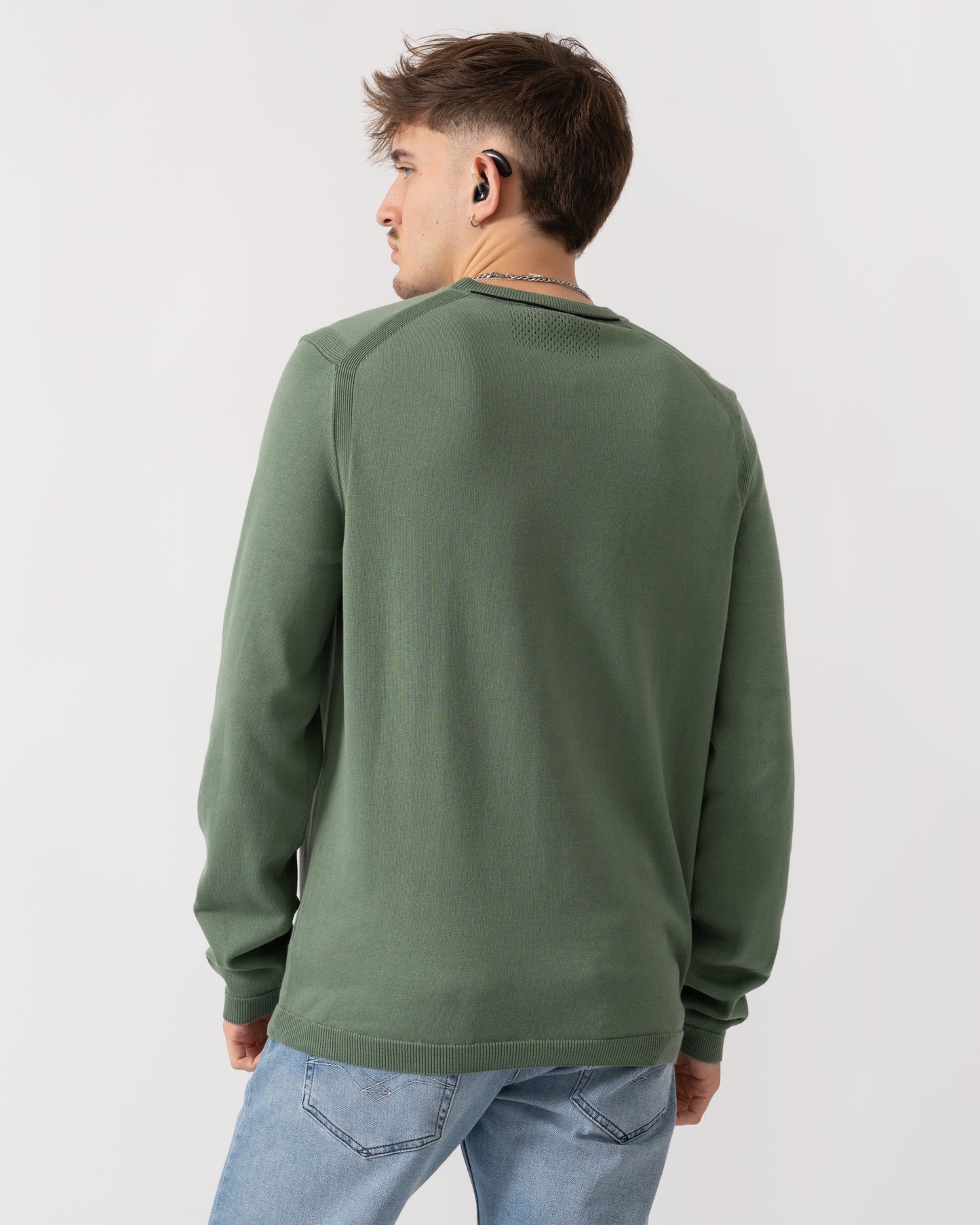 BOSS Green K_Ever-X Mens Crew Neck Jumper - Open Green 358