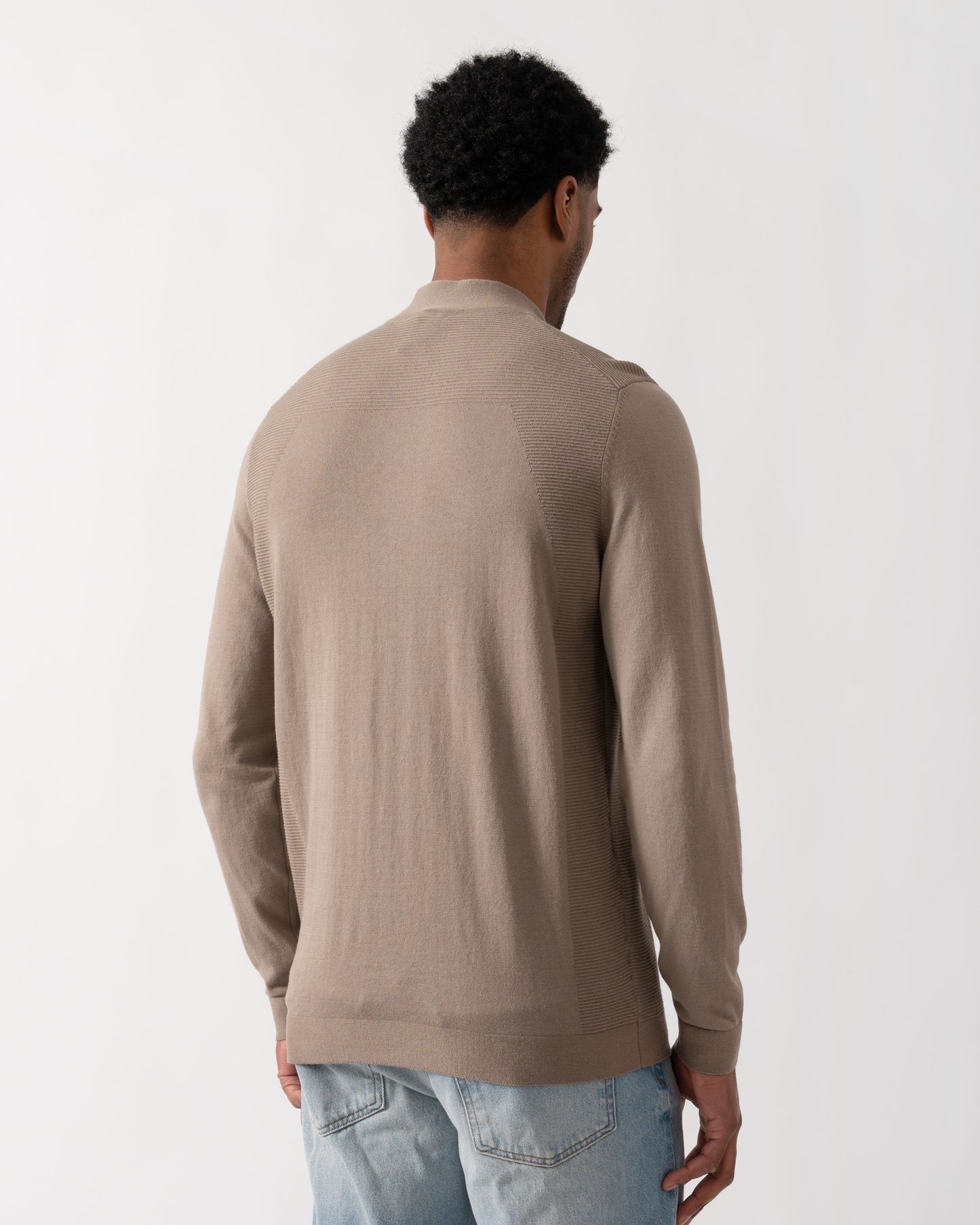 BOSS Green Momentum-Lite Mens 1/4 Zip Funnel Neck Jumper - Light/Pastel Green 334