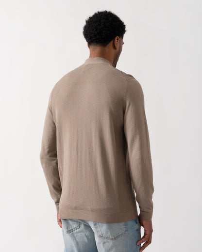 BOSS Green Momentum-Lite Mens 1/4 Zip Funnel Neck Jumper - Light/Pastel Green 334