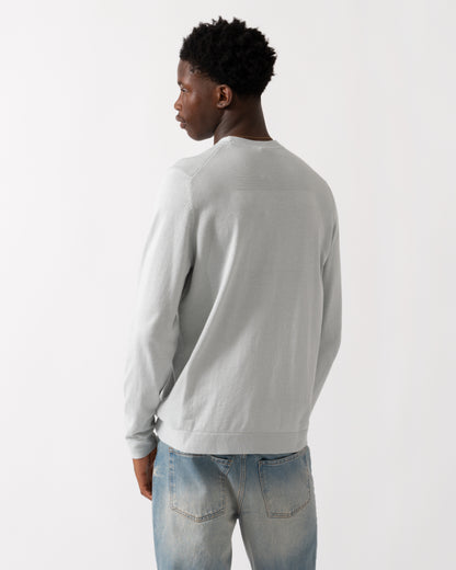 BOSS Green Momentum-Lite Mens Crew Neck Jumper - Light/Pastel Grey 054