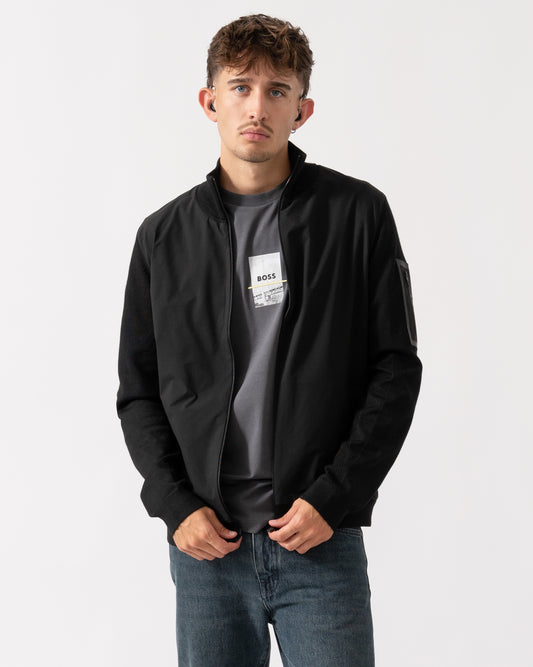 BOSS Green Momentum-X Mens Full Zip Jumper - Black 001