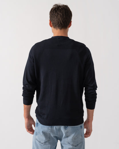 BOSS Green Momentum Lite Mens Crew Neck Jumper - Dark Blue 402