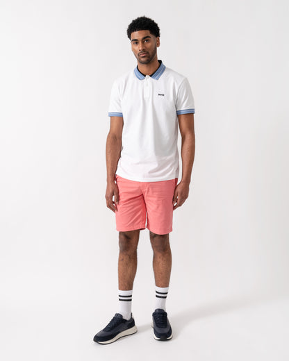 BOSS Green PL_Member Mens Short Sleeve Polo Shirt - White 100
