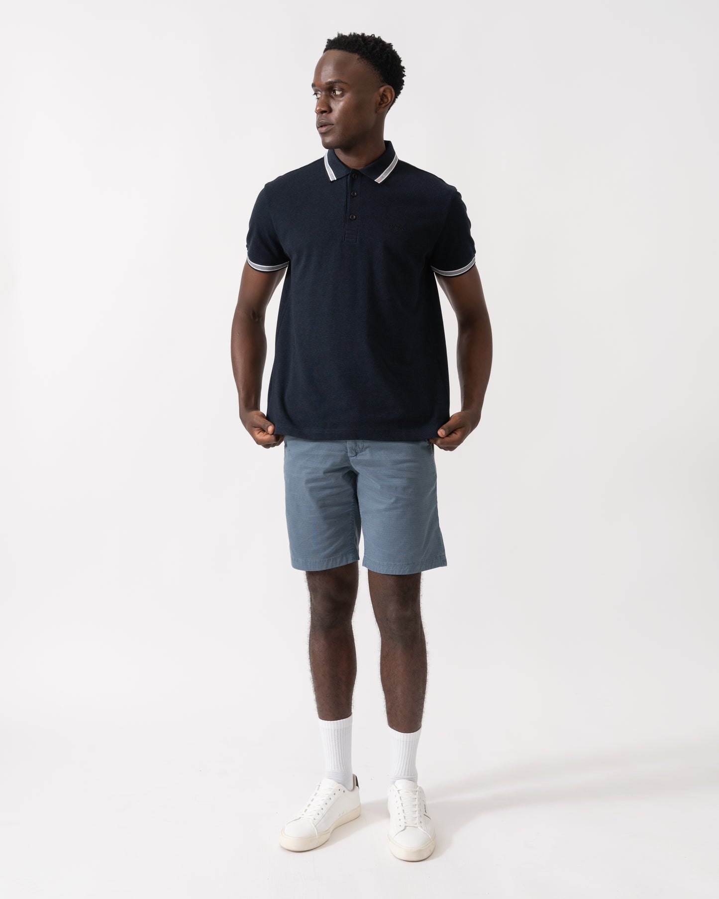 BOSS Orange Slim-Fit Mens Chino Shorts in Stretch-Cotton Twill - Open Blue 462