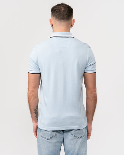 BOSS Green Paddy Contrast Mens Polo NOS - Bright Blue 450