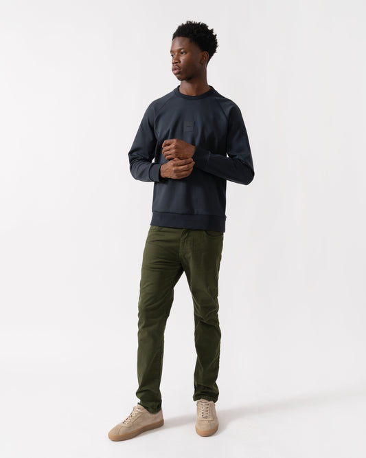 BOSS Green Salbo Rib Mens Crew Neck Sweatshirt - Dark Blue 402