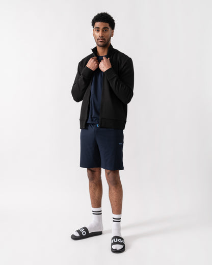 BOSS Green Skaz Mens Full Zip Funnel Neck Sweatshirt - Black 001