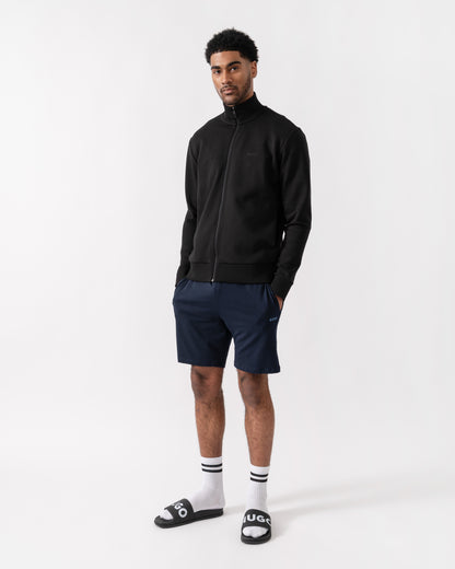 BOSS Green Skaz Mens Full Zip Funnel Neck Sweatshirt - Black 001