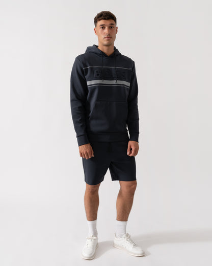 BOSS Green Soody Zone Mens Pullover Hoodie - Dark Blue 402