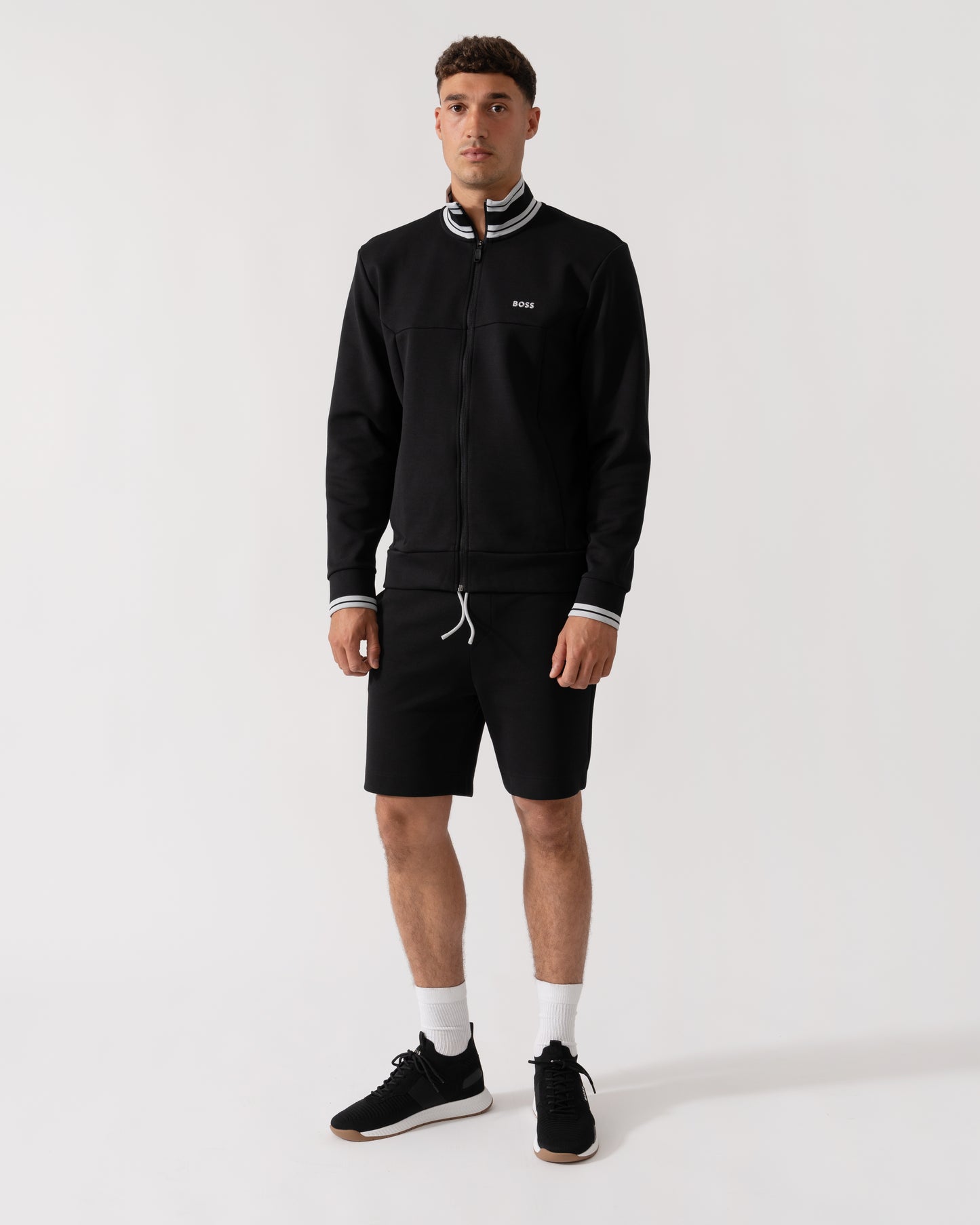 BOSS Green Zone Mens Full Zip Sweatshirt - Black 001