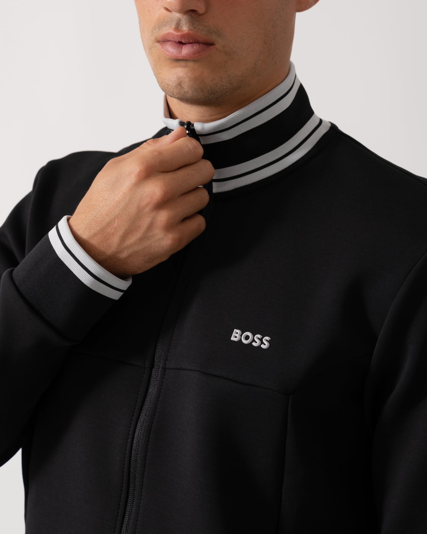 BOSS Green Zone Mens Full Zip Sweatshirt - Black 001