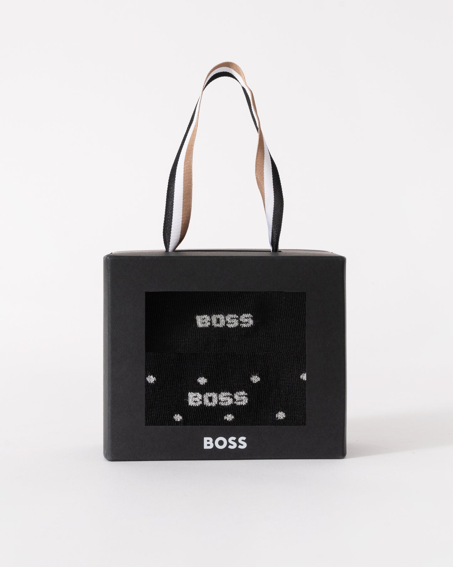 BOSS Orange Mens 2-Pack Mercerised Cotton Sock Gift Set in Black 002