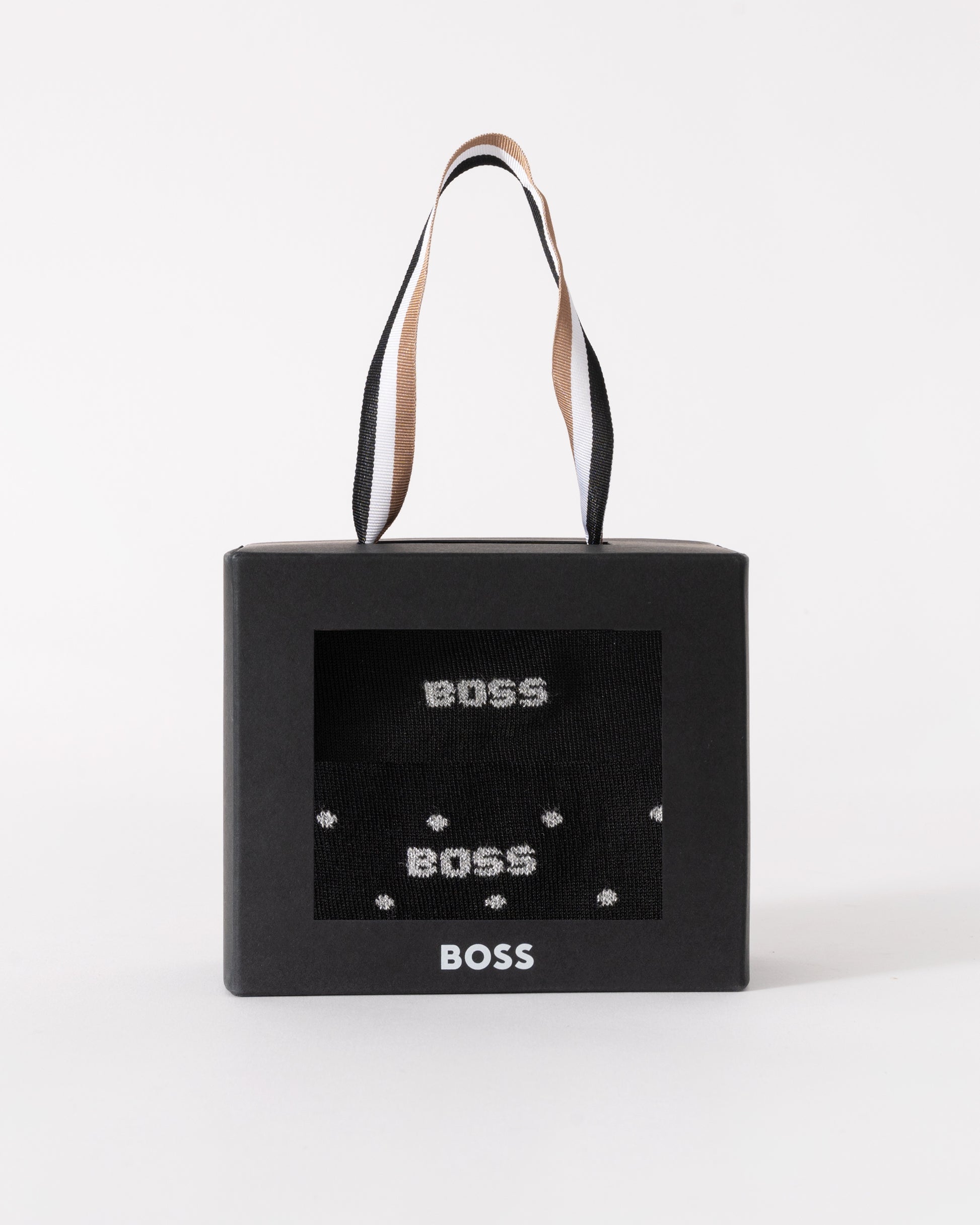 BOSS Orange Mens 2-Pack Mercerised Cotton Sock Gift Set in Black 002