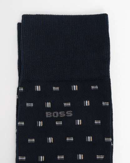 BOSS Orange 2-Pack Mini Iconic MC Mens Regular Length Socks close up 