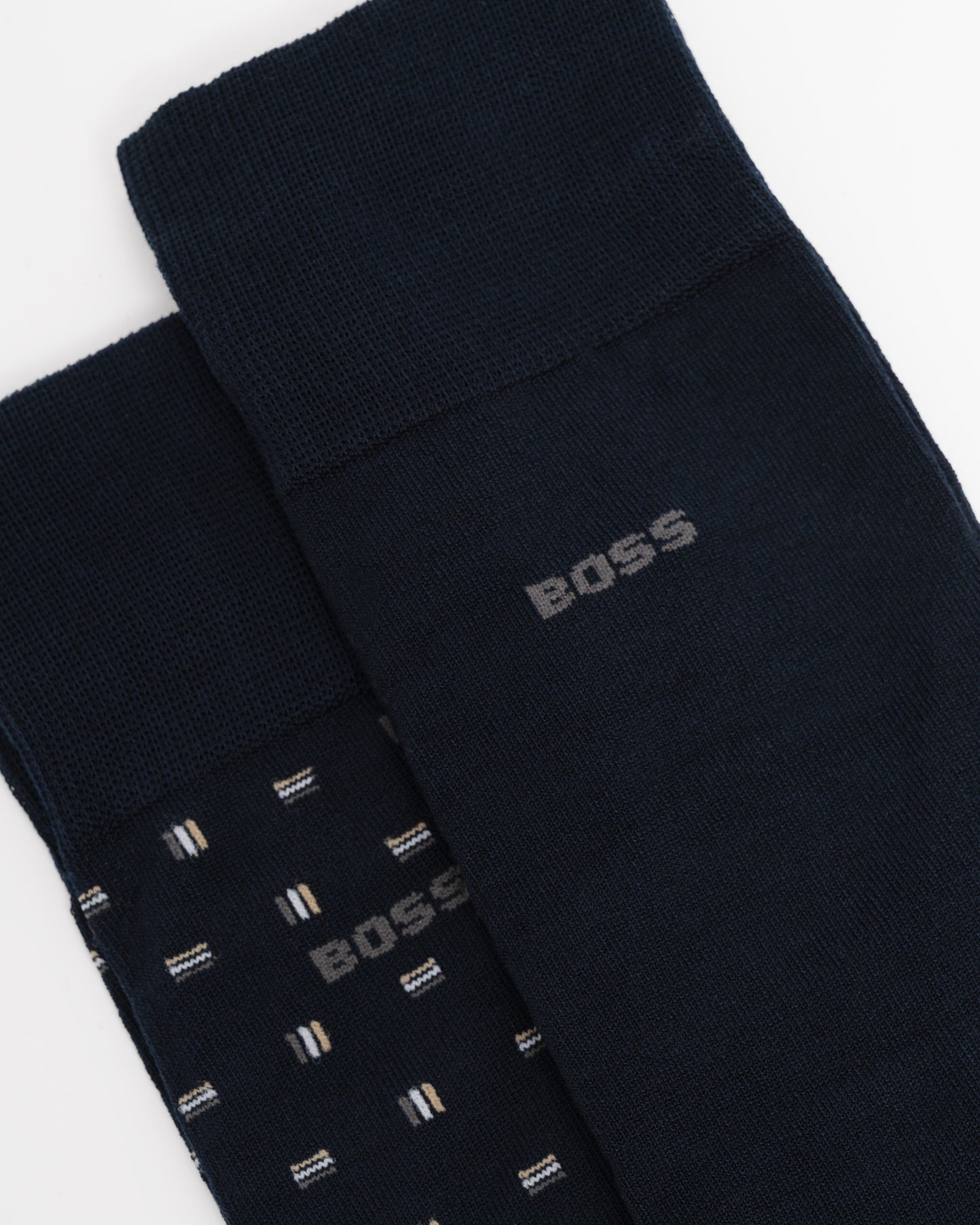 BOSS Orange 2-Pack Mini Iconic MC Mens Regular Length Socks close up 2