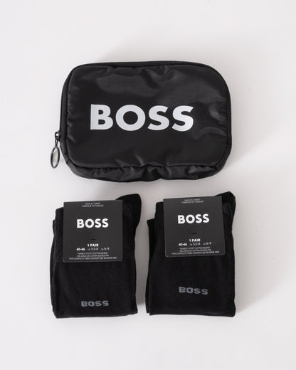 BOSS Orange Mens 2 Pack RS Bag &amp; Socks Giftset in Black 001