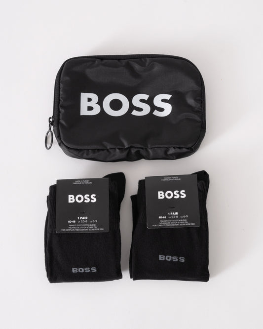 BOSS Orange Mens 2 Pack RS Bag &amp; Socks Giftset in Black 001