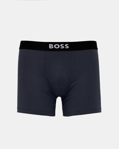 BOSS Orange 3 Pack Stretch Cotton Boxer Briefs - Open Miscellaneous 988 navy