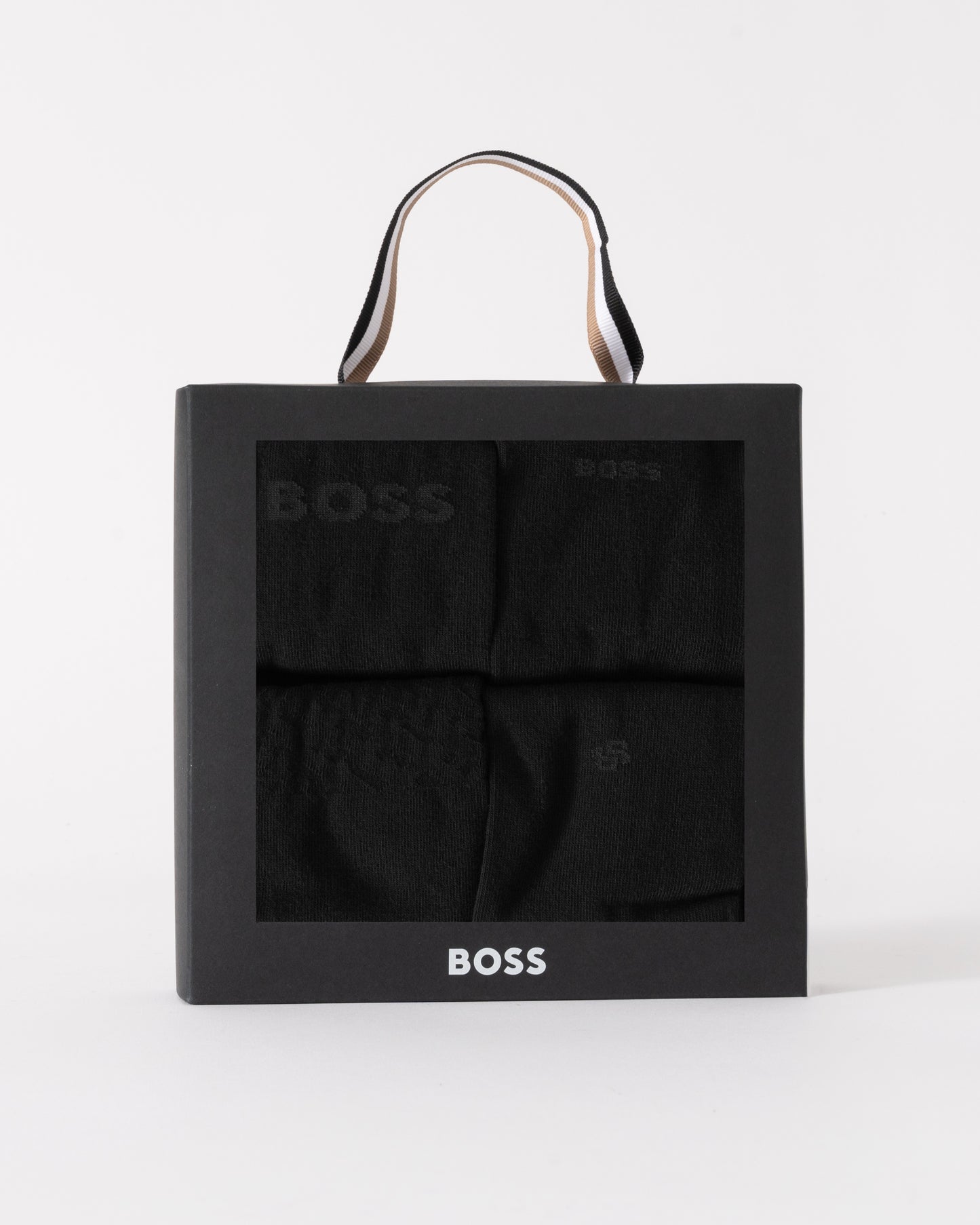 BOSS Orange Mens 4-Pack RS Iconic Sock Gift Set in Black 001