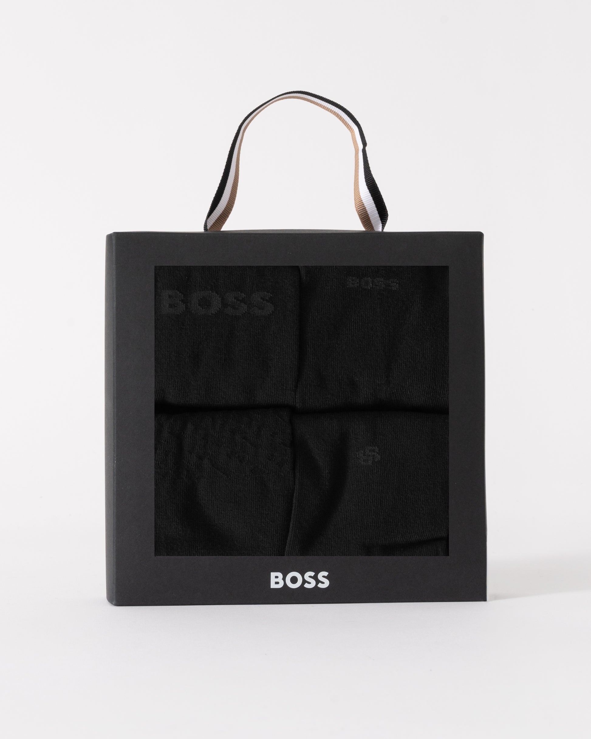 BOSS Orange Mens 4-Pack RS Iconic Sock Gift Set in Black 001