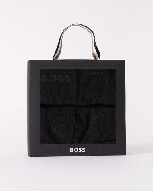 BOSS Orange Mens 4-Pack RS Iconic Sock Gift Set in Black 001