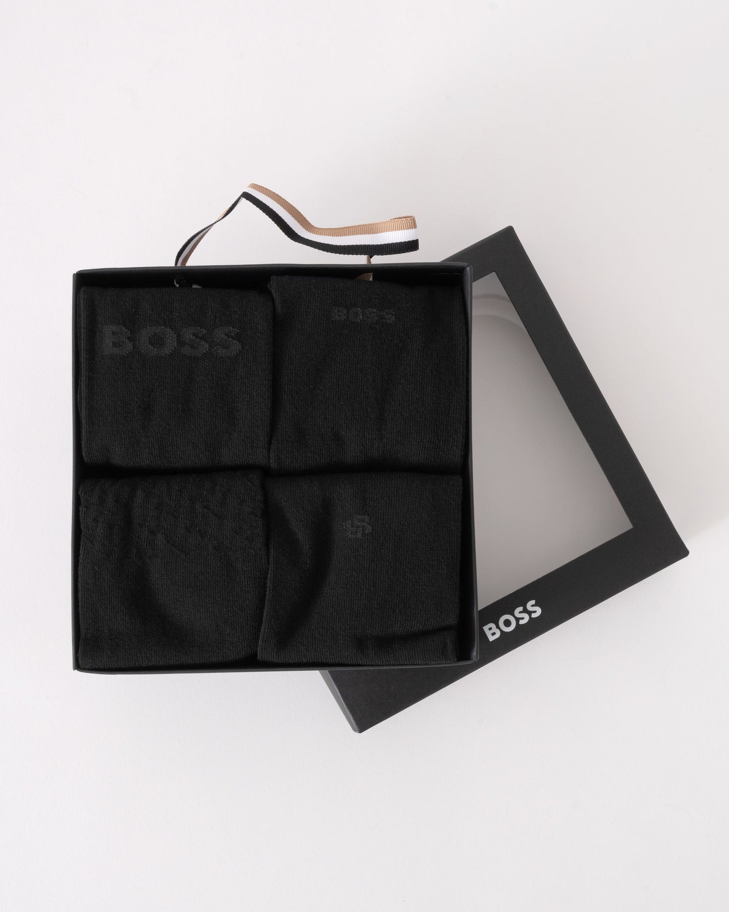 BOSS Orange Mens 4 Pack RS Iconic Sock Gift Set - Black 001