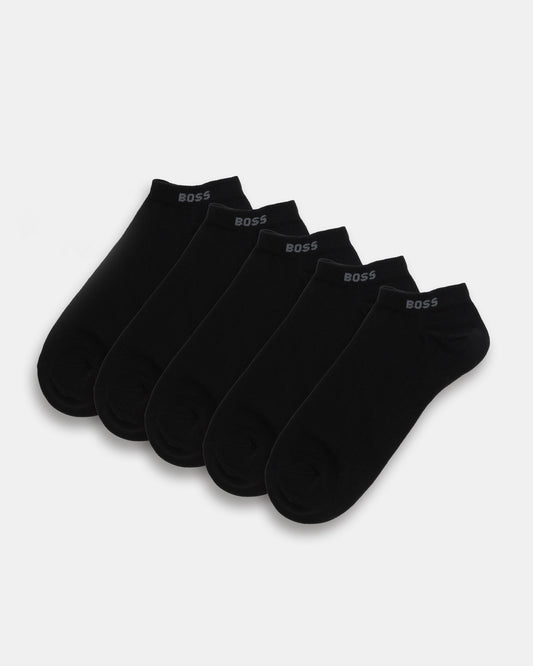 BOSS Orange 5-Pack Mens Cotton-Blend Ankle Socks pack shot