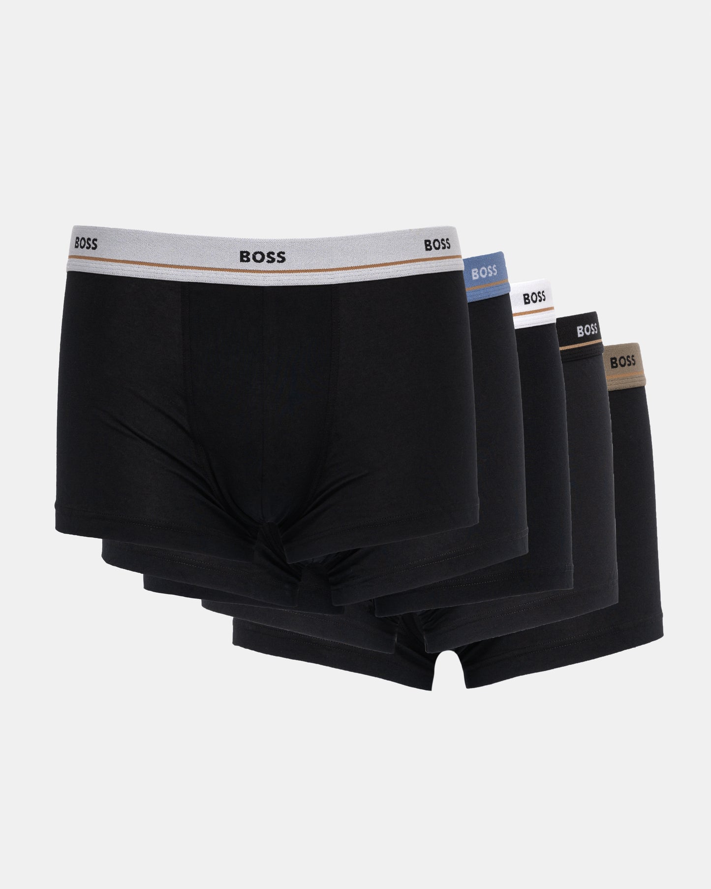 BOSS Orange 5-Pack Mens Stretch-Cotton Trunks with Logo Waistbands - Open Miscellaneous 960 1