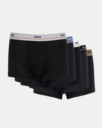 BOSS Orange 5-Pack Mens Stretch-Cotton Trunks with Logo Waistbands - Open Miscellaneous 960 1