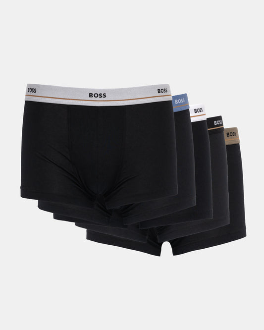 BOSS Orange 5-Pack Mens Stretch-Cotton Trunks with Logo Waistbands - Open Miscellaneous 960 1