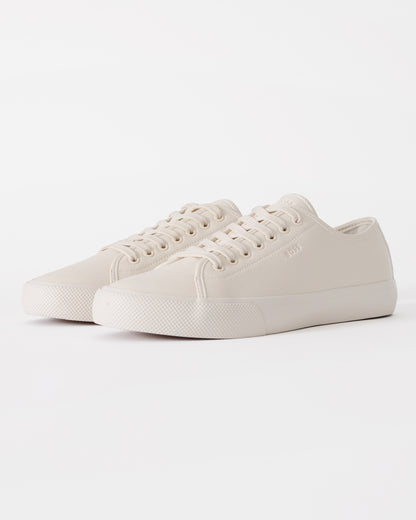 BOSS Orange Aiden Tenn Mens Low Top Trainers in Grained Faux Leather - Light Beige 275