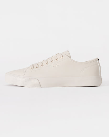 BOSS Orange Aiden Tenn Mens Low Top Trainers in Grained Faux Leather - Light Beige 275