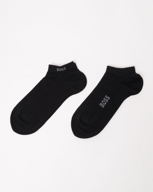 BOSS Orange Ankle Socks in a Bamboo-Viscose Blend - Black 001