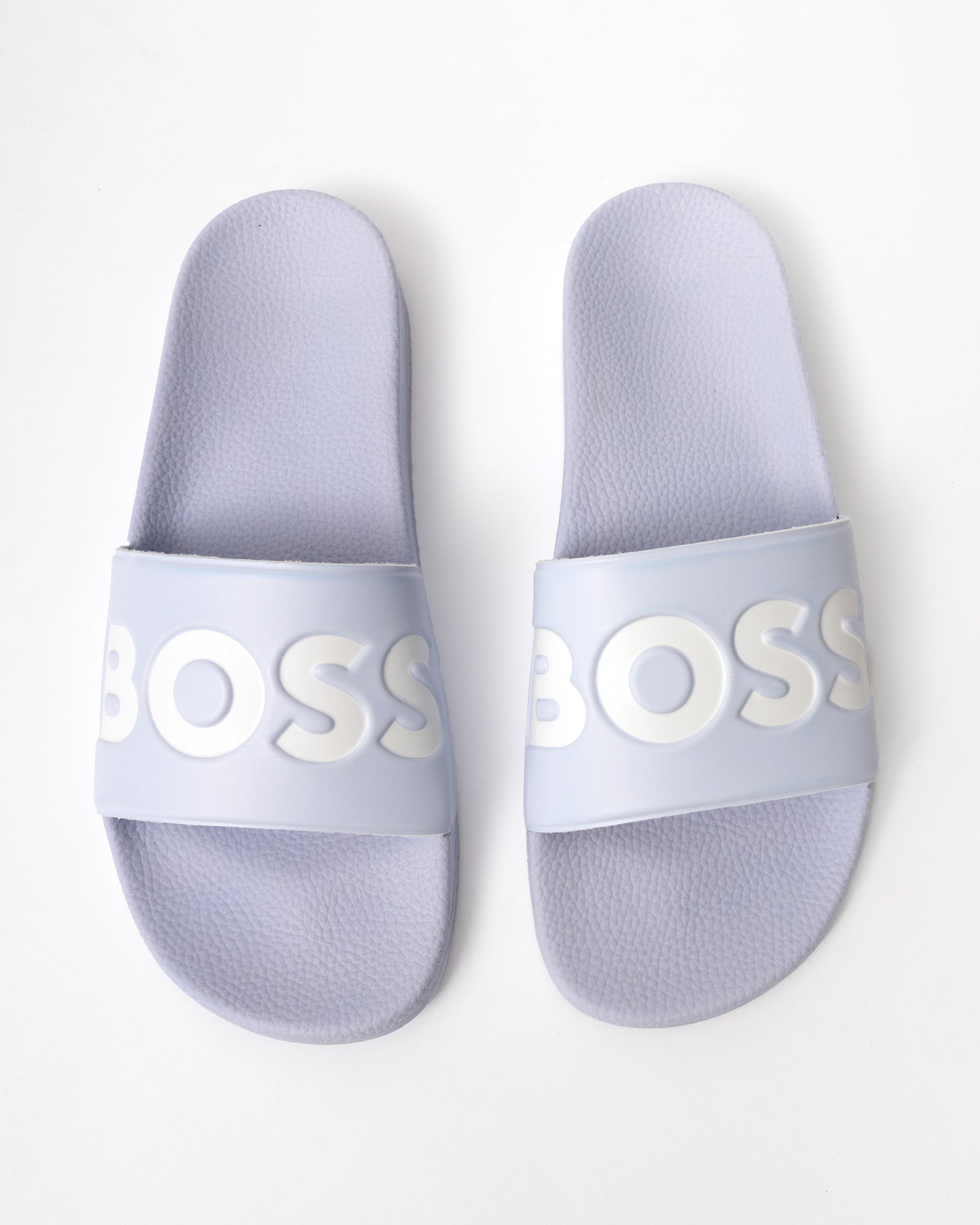 BOSS Orange Aryeh Italian Made Slides With Large Logo Detail above view