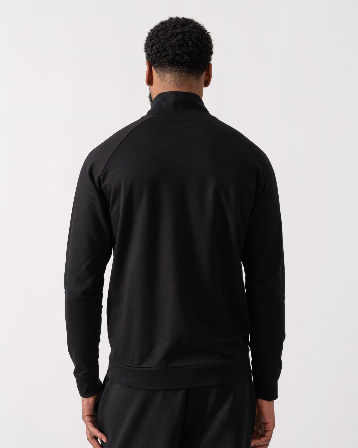 BOSS Orange Authentic Cotton Terry Loungewear Jacket with Stripe back