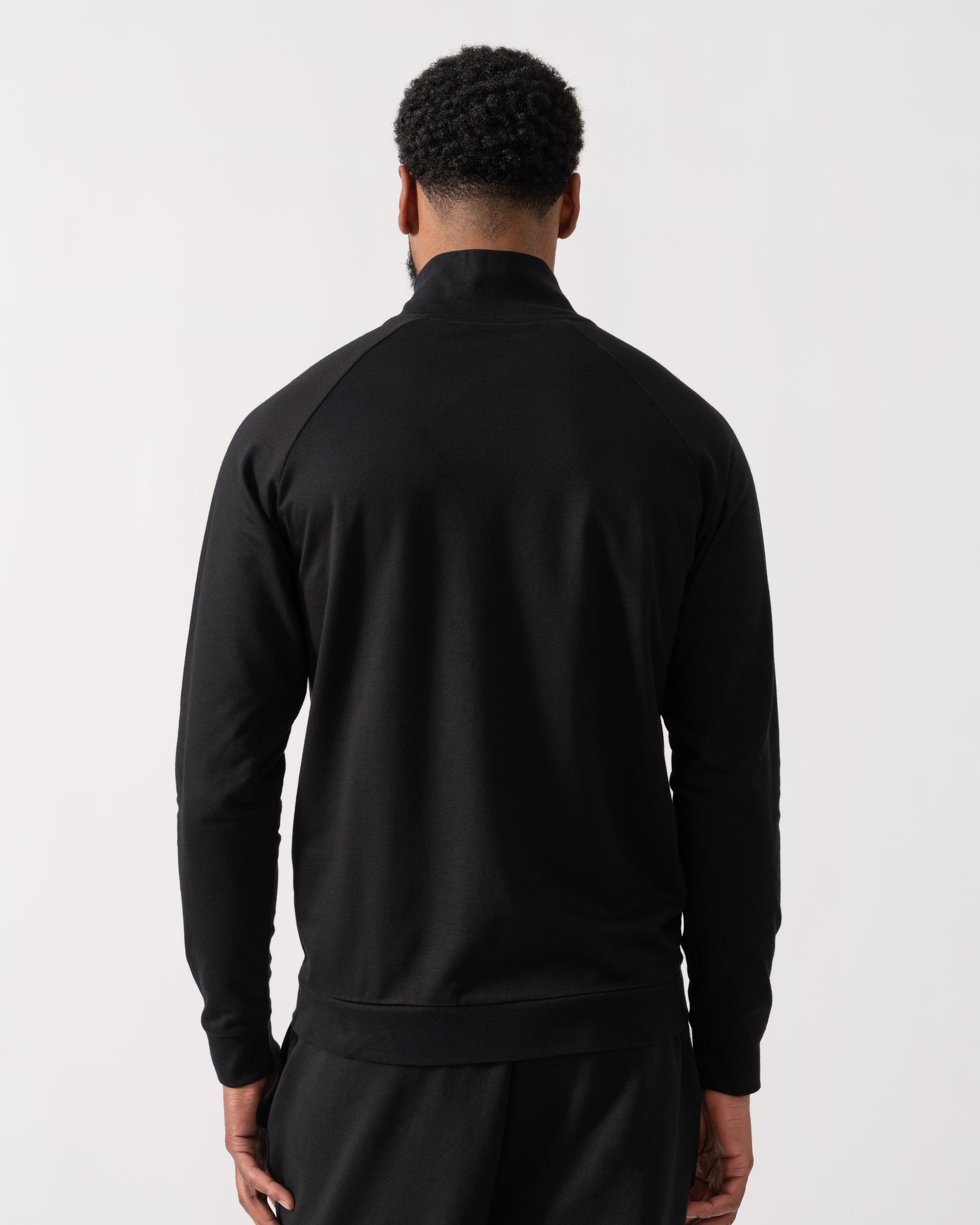 BOSS Orange Authentic Cotton Terry Loungewear Jacket with Stripe back